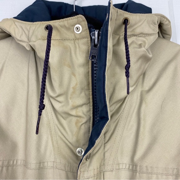 London Fog Outdoors Unlimited Tan Quilted Heavy Winter Jacket w/ Hood 44 X-Long - Picture 4 of 8